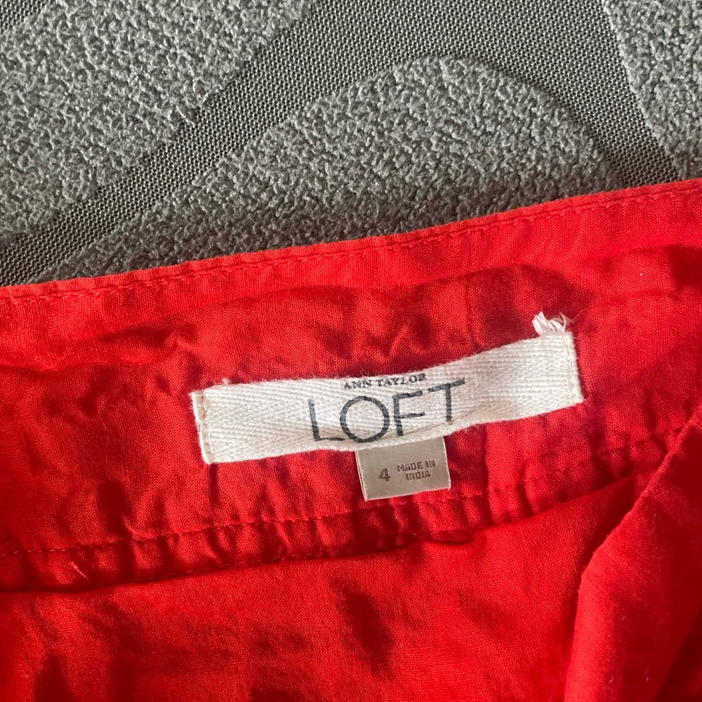 Ann Taylor LOFT Red Blouse